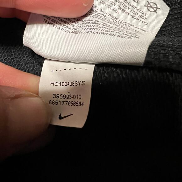 Nike King James Crewneck Sweatshirt Mens Large Lebron James Black Gray Striped - Picture 10 of 10